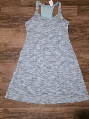 Mondetta Light Blue Heathered Racerback Dress